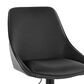 LumiSource Diana Adjustable Barstool with Black Faux Leather Upholstery in Black (Set of 2), , large