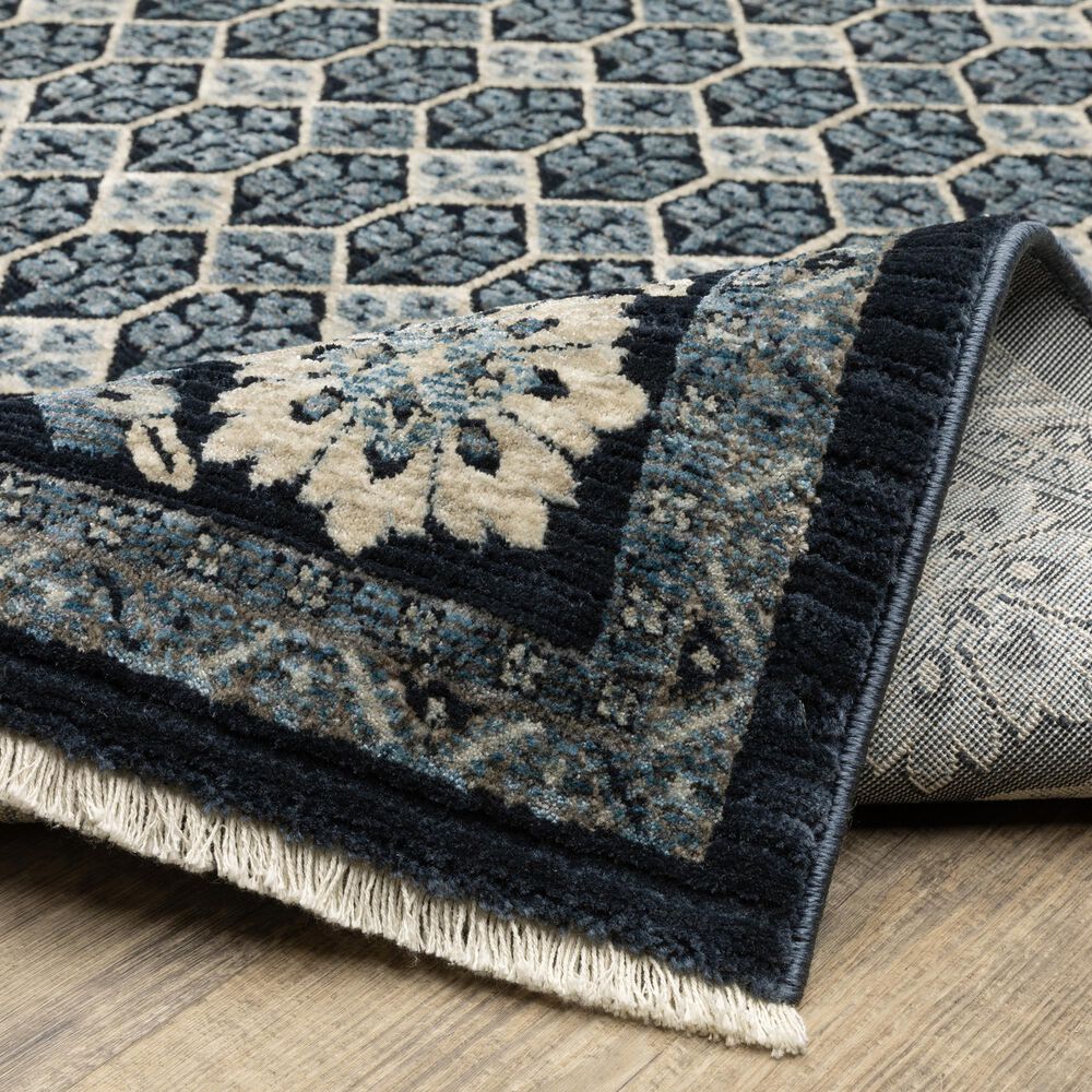 Oriental Weavers Capella Blue and Ivory 7&#39;10&quot; x 10&#39;10&quot; Area Rug, , large