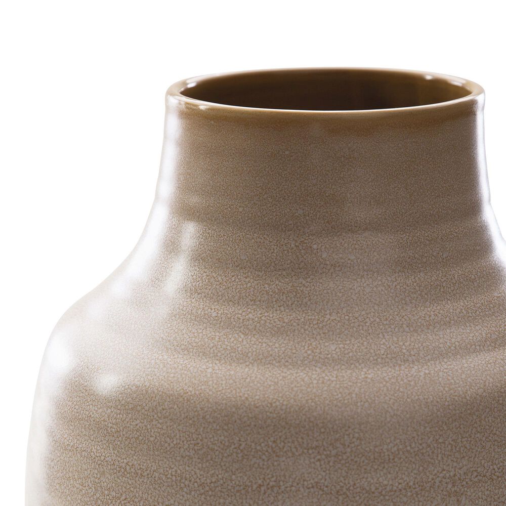 Ashley Millcott 12&quot; Vase in Tan, , large