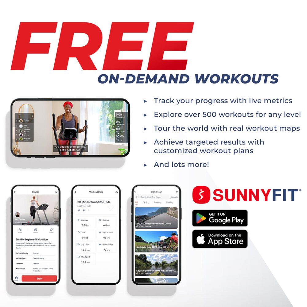 Sunny Health &amp; Fitness Performance Smart Recumbent Bike in Grey and Black, , large