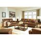 Ashley Saonara Stationary Sofa and Loveseat Set in Amber, , large