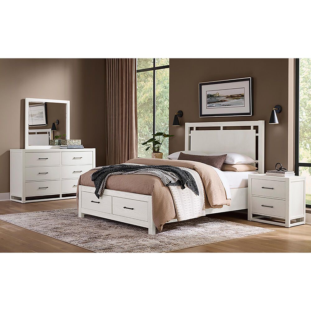 Viceray Collections Lodge and Loft 6-Drawer Dresser and Mirror in Soft White Oak, , large