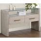 Steve Silver Garland Sofa Table in Washed Parchment and Clear, , large