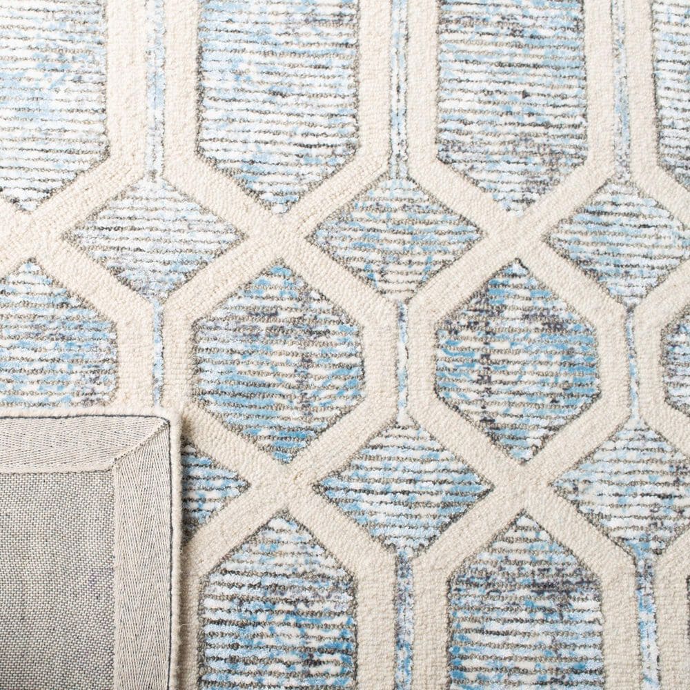 Safavieh Artistry ARR665M 8&#39; x 10&#39; Ivory and Blue Area Rug, , large