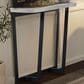 Belle Furnishings Pierce Sofa Table in Black Textured and White, , large