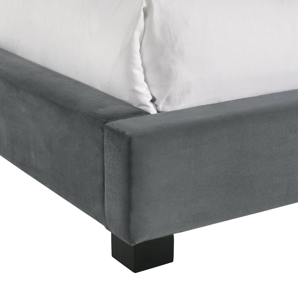Mayberry Hill Brookhaven Upholstered Full Panel Platform Bed in Gray, , large