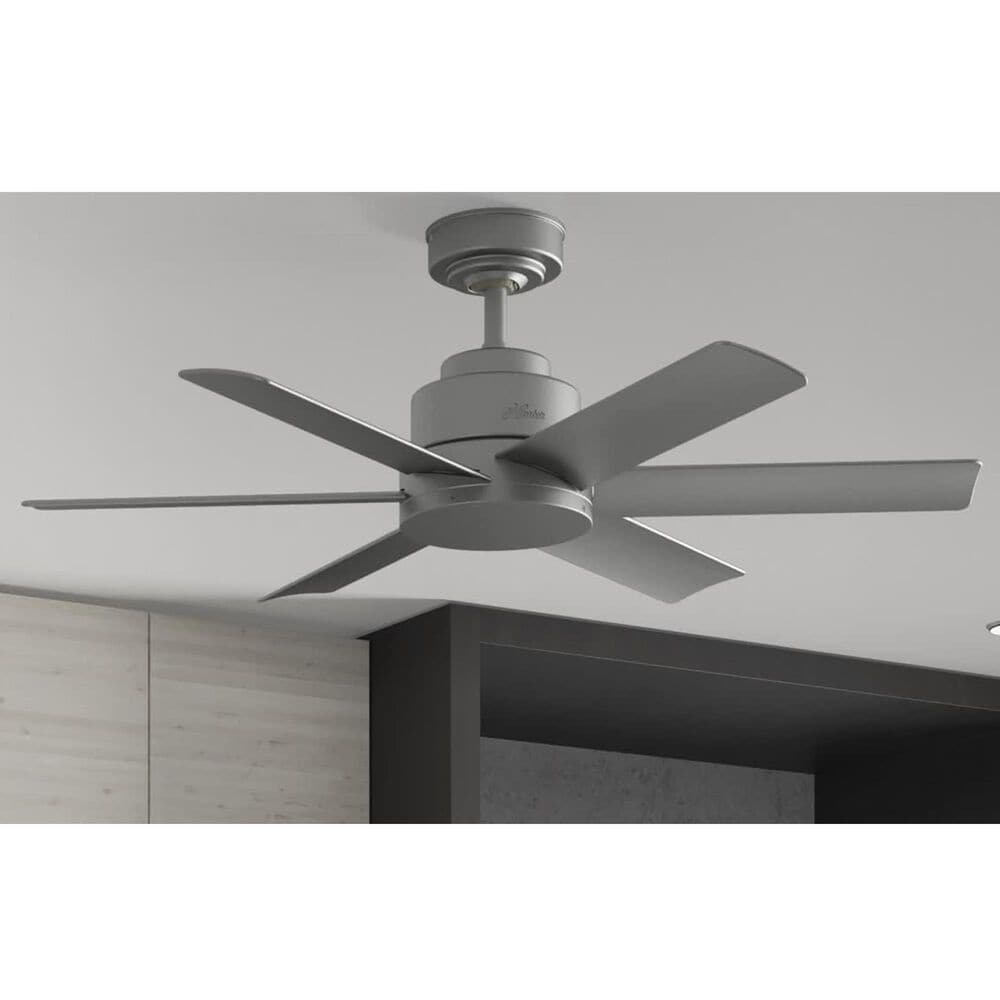 Hunter Kennicott 44&quot; Outdoor Ceiling Fan in Matte Silver, , large