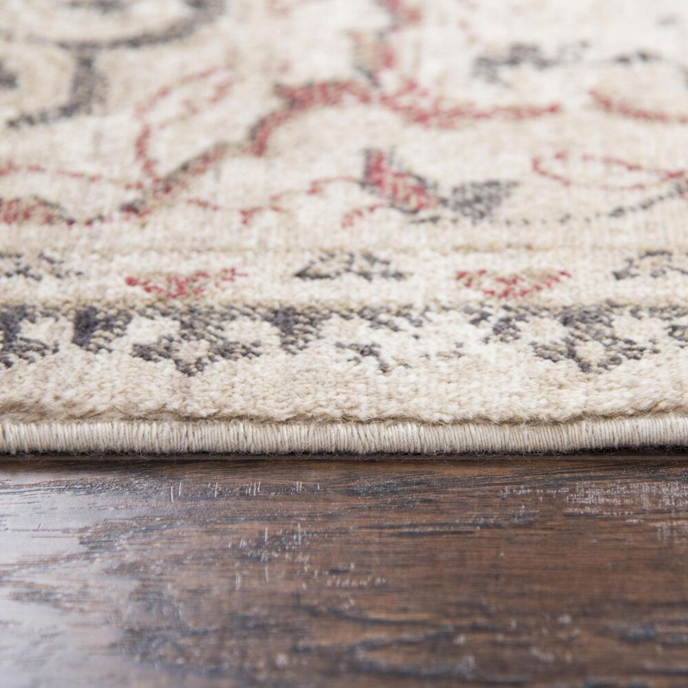 RIZZY Gossamer Beige and Rust 4' x 6' Area Rug, , large