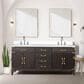 Lexora Home Laurel 72" Double Bathroom Vanity in Brown Oak with White Cultured Marble Top and Rectangular Sinks, , large