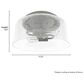 Hunter Hartland 2-Light Flush Mount in Brushed Nickel, , large