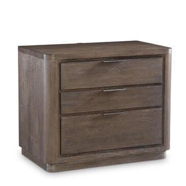 Bernhardt Outline 34" 3-Drawer Nightstand in Cassel with USB Ports, , large