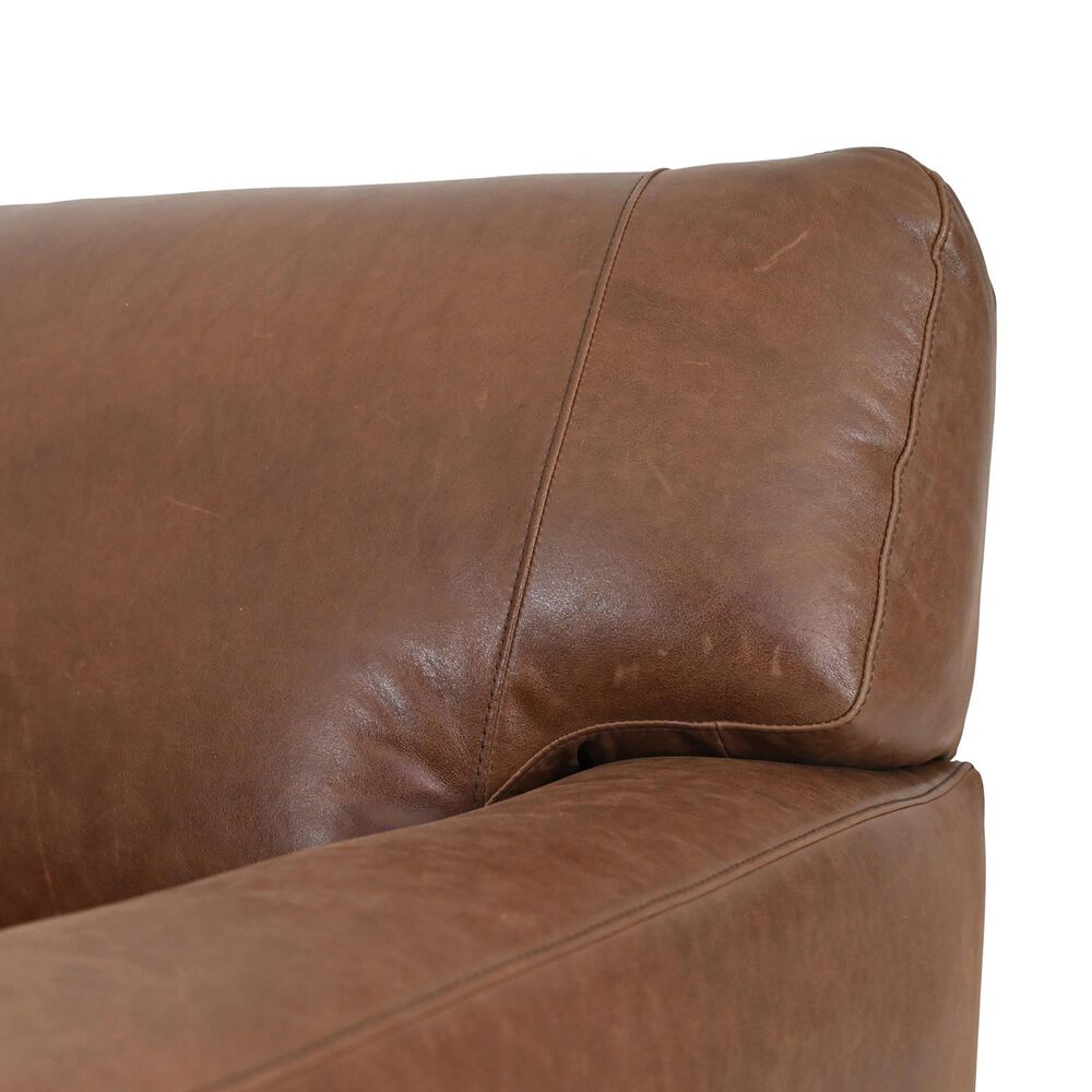Softline Leather Stationary Sofa in Splendor Chestnut, , large