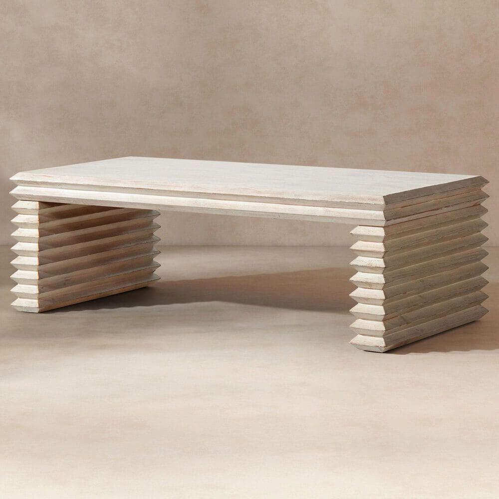 Jennifer Taylor Home Veda Coffee Table in Whitewashed Natural, , large
