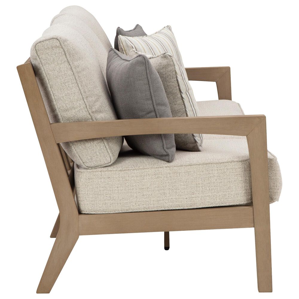Ashley Hallow Creek Patio Sofa in Beige, , large
