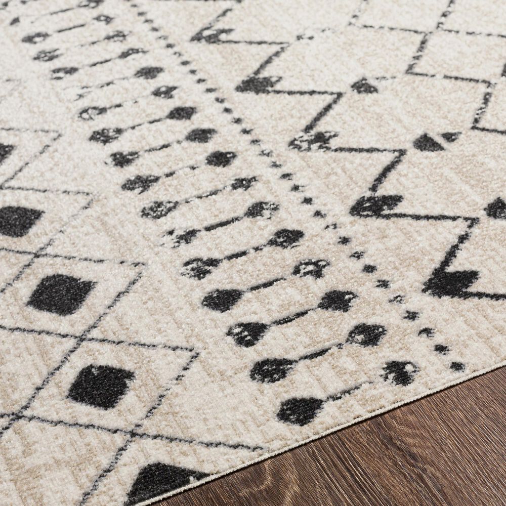 Surya Lavadora 7&#39;10&quot; x 10&#39; Black, Gray, Light Beige and Cream Area Rug, , large