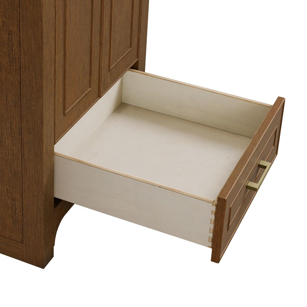 37B Lucerne 24" Single Bathroom Vanity Cabinet in Dark Maplewood with Marble Top and Backsplash, , large