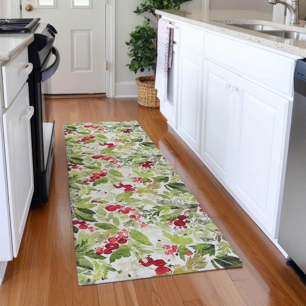 Dalyn Rug Company Wonderland WN24 2&#39;3&quot; x 7&#39;6&quot; Aloe Indoor/Outdoor Runner, , large