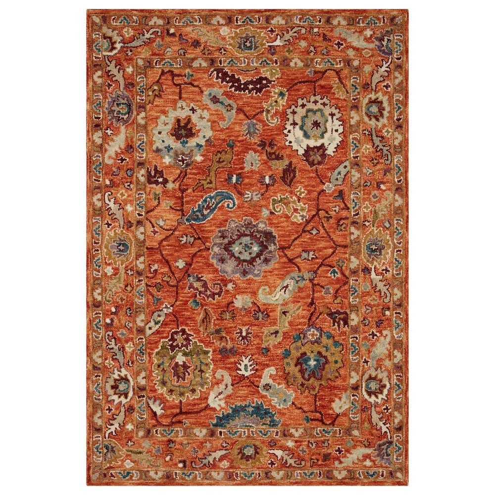 Loloi Padma PMA-01 5" x 7"6" Orange Area Rug, , large