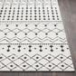 Surya Moroccan Shag 2"7" x 7"3" Black and White Runner, , large