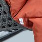 Leisuremod Patio 2-Seat Hanging Egg Swing Chair with Dark Orange Cushion in Charcoal, , large