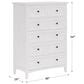 Urban Home Grace 5-Drawer Chest in Snowfall White, , large