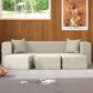 Jaxx Zipline 3-Piece Stationary Convertible Sleeper Sofa in Ivory Velvet, , large