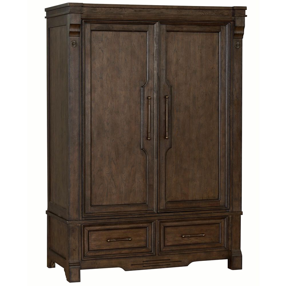 Sasha Lee Grand Teton Armoire in Warm Brown Oak, , large