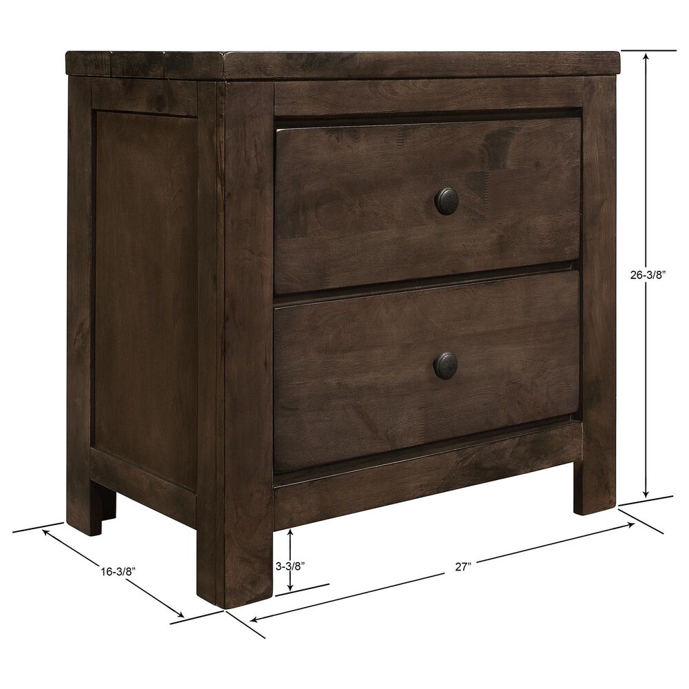 Emerald Home Furnishings Ashton Hills 2-Drawer Nightstand in Ash Brown, , large