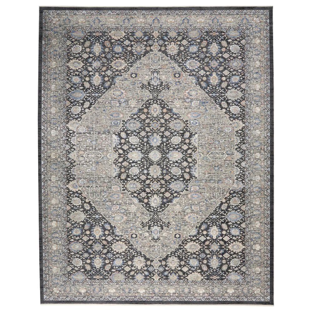 Nourison Starry Nights STN11 5" x 7" Grey and Navy Area Rug, , large