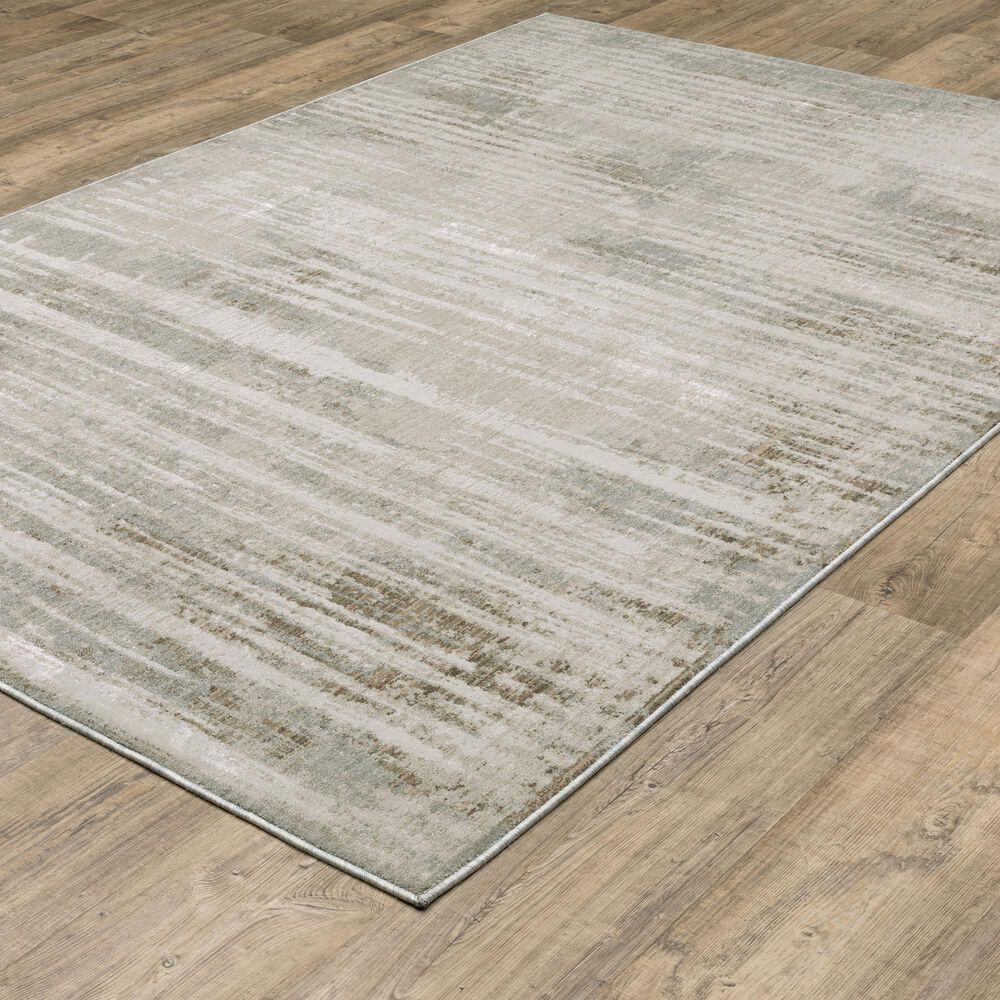 Oriental Weavers Mallory MAL07 Beige and Blue 3&#39;3&quot; x 5&#39; Area Rug, , large