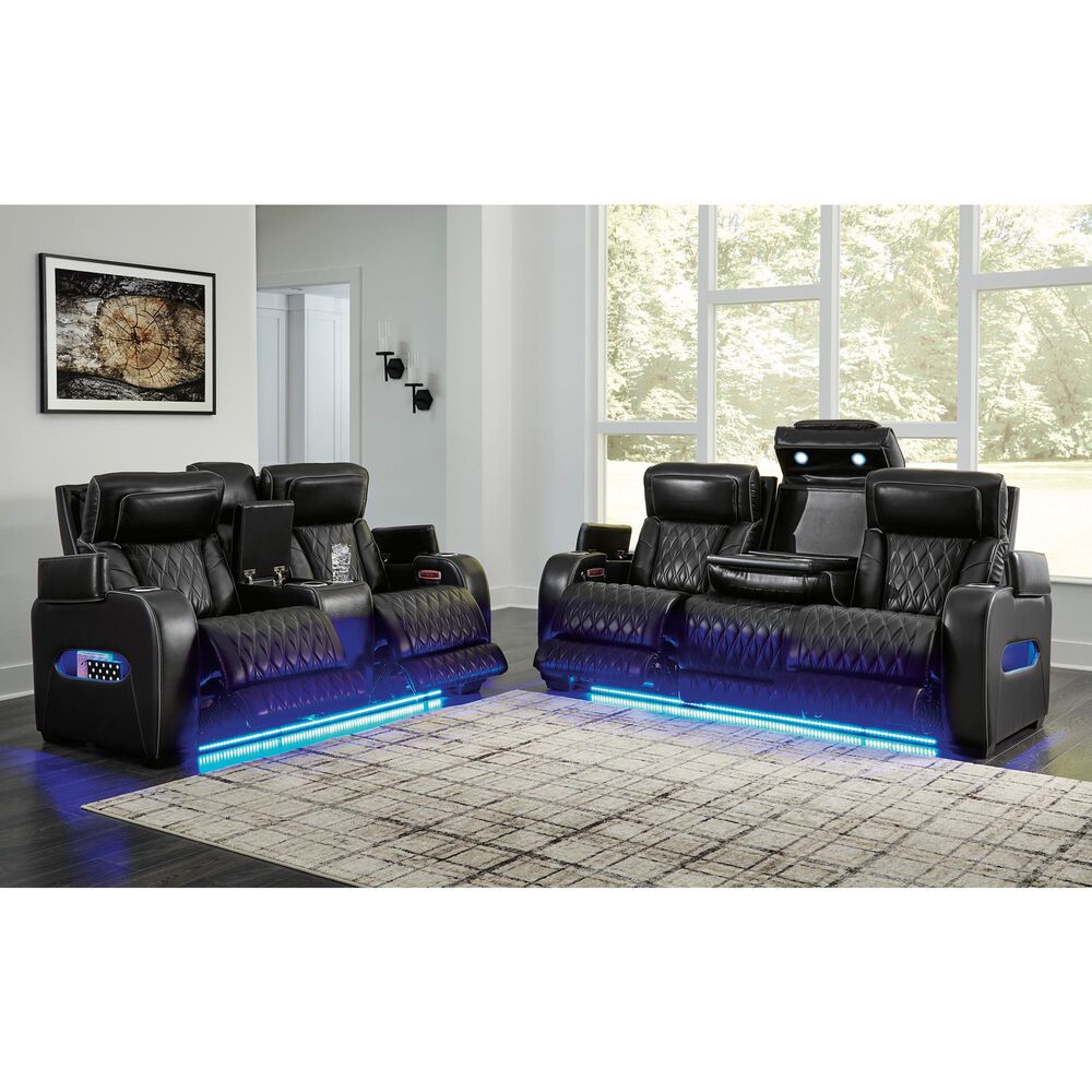 Ashley Boyington 2-Piece Power Reclining Living Room Set in Black, , large