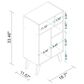 Dayton Warren 5-Shelf Bookcase in White/Black Feet, , large