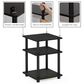 HOMLUX 3-Tier Side Table in Black, , large