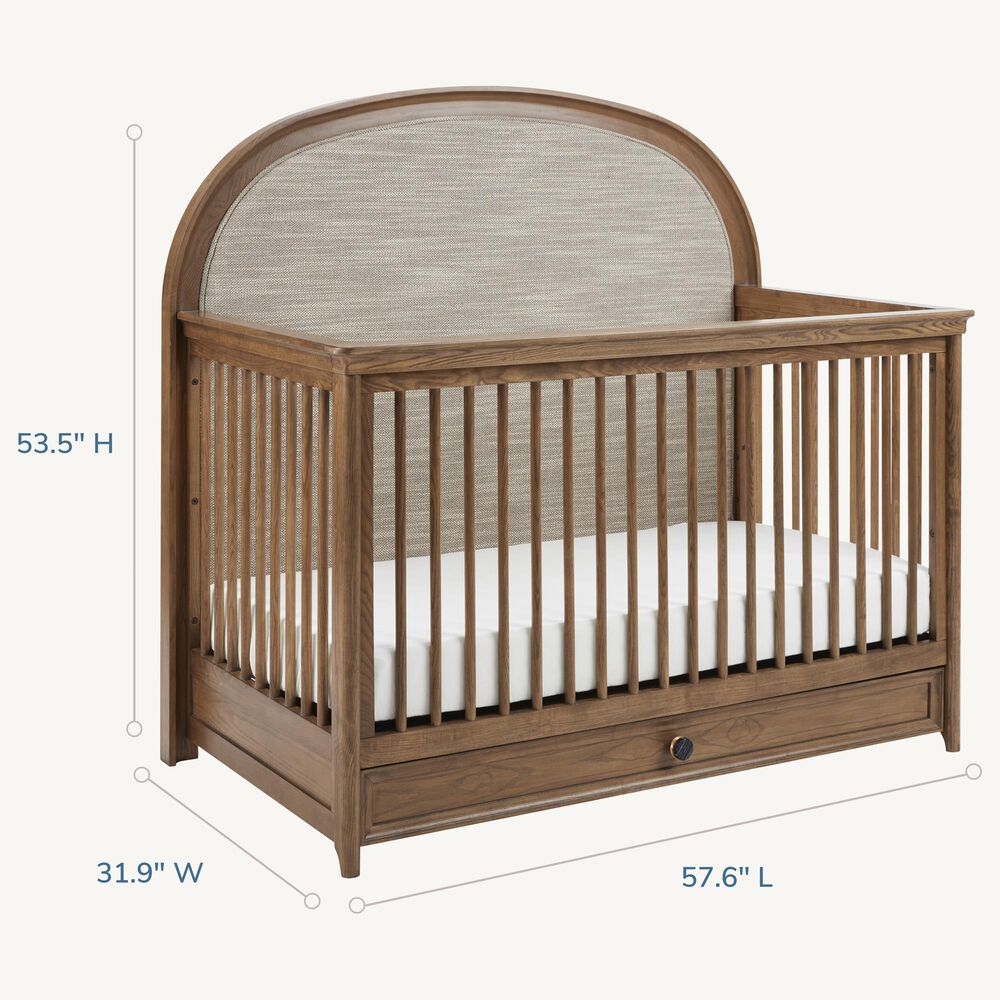 Maxi Cosi Quiet Luxury 6-in-1 Convertible Crib in Dolce Oak, , large