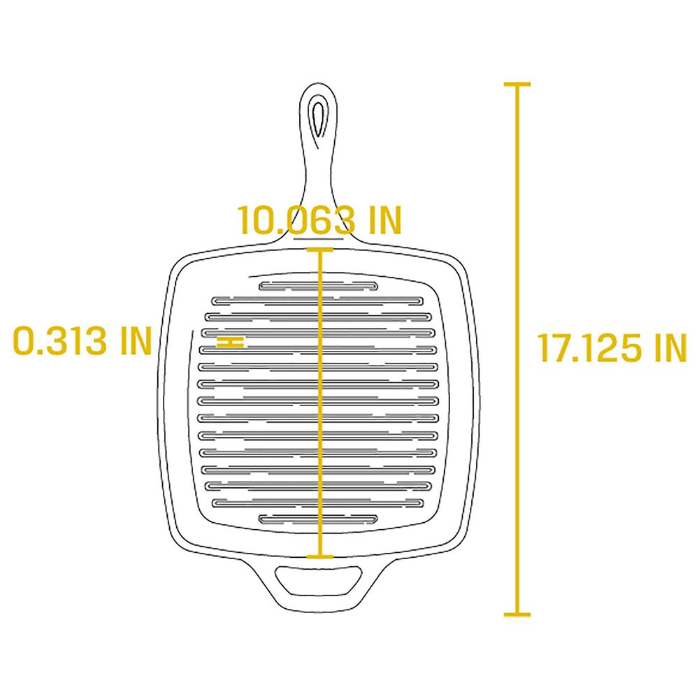 Lodge Seasoned Square Cast Iron Grill 10.5, L8SGP3