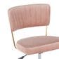 Lumisource Tania Task Chair with Pink Velvet Cushion in Gold, , large