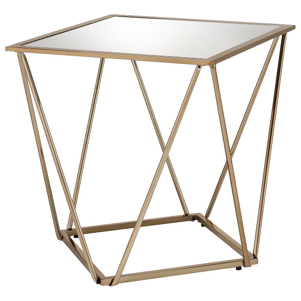 Gunnison Co. Fogya End Table in Mirrored and Champagne Gold , , large