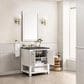 James Martin Vanities Breckenridge 30" Single Bathroom Vanity in Bright White with 3 cm Parisien Bleu Quartz Top and Rectangular Sink, , large