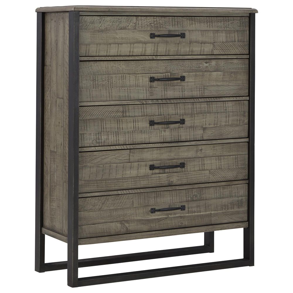 Signature Design by Ashley Brennagan 5 Drawer Chest in Gray, , large