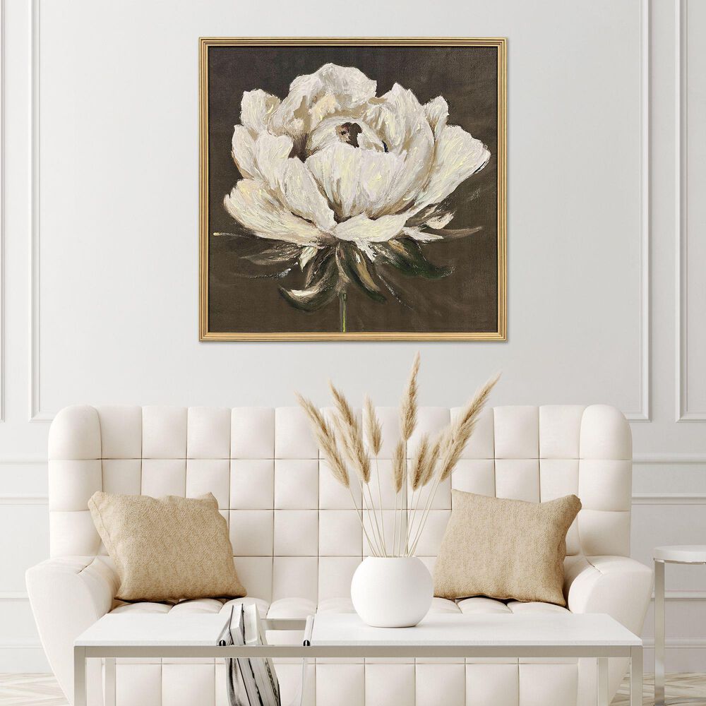 Paragon 38"Square Pretty Bloom Wall Art in White, , large