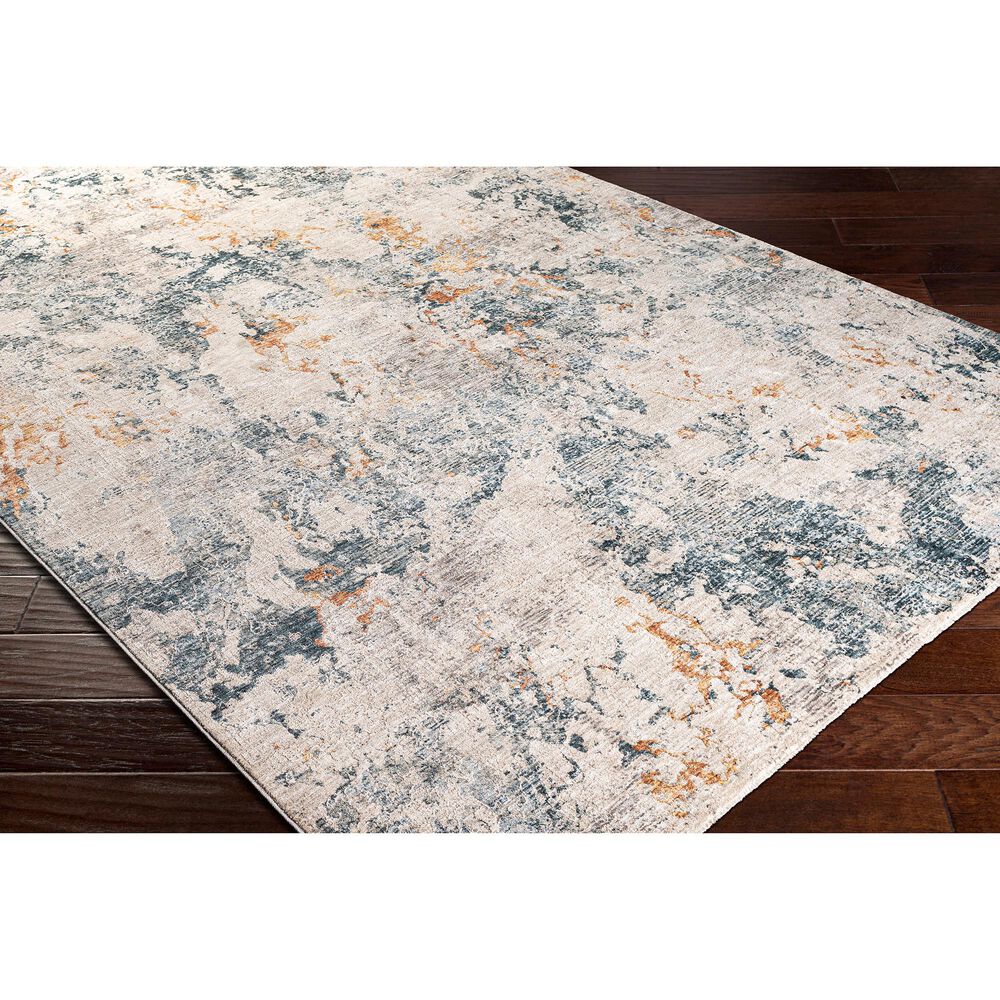 Surya Laila LAA-2315 10&#39; x 14&#39; Teal, Sage, Orange, Saffron, Gray and Cream Area Rug, , large