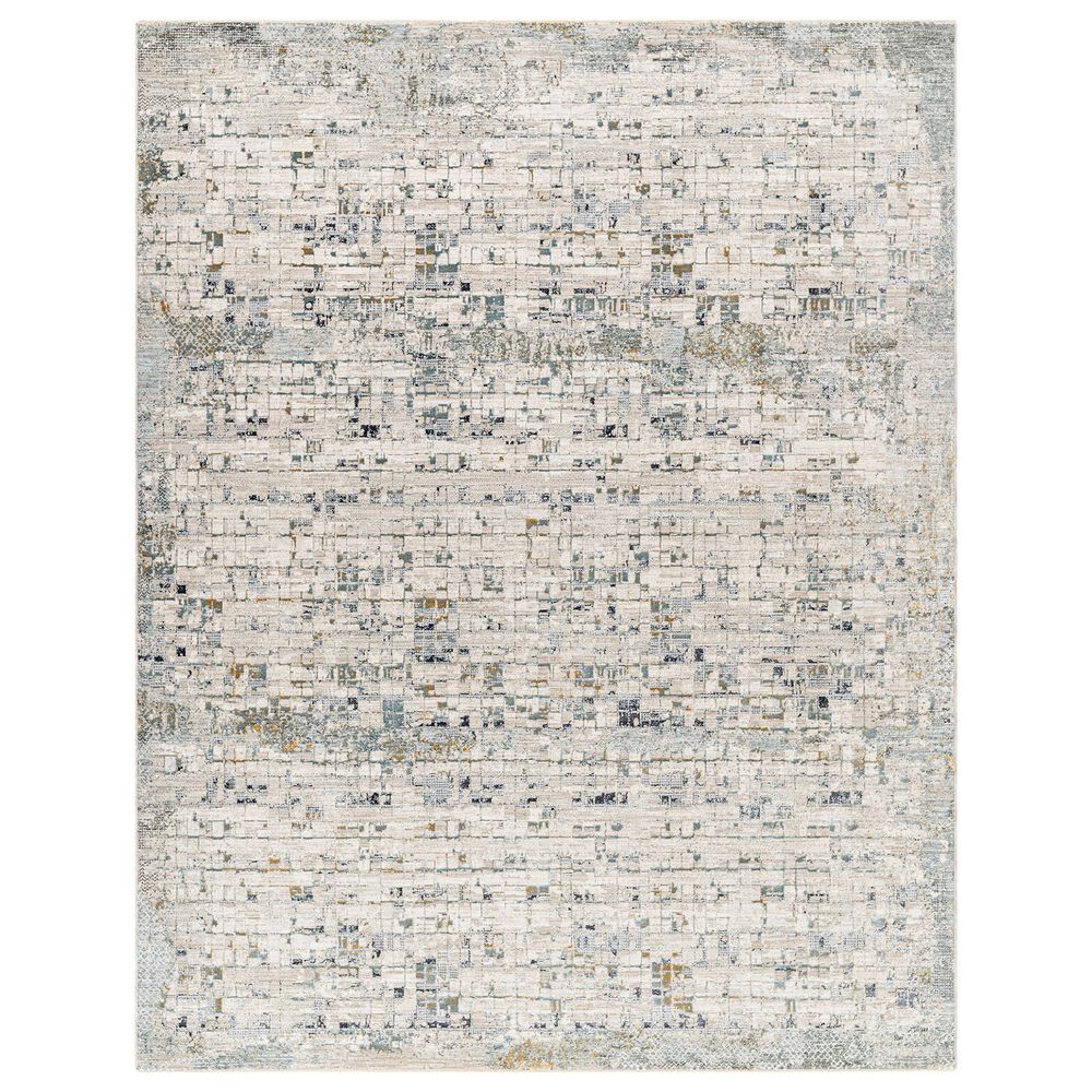 Surya Dresden Taupe, Off-White, Light Gray, Deep Teal, Dusty Sage, Ink Blue and Mustard 6"7" x 9"6" Area Rug, , large