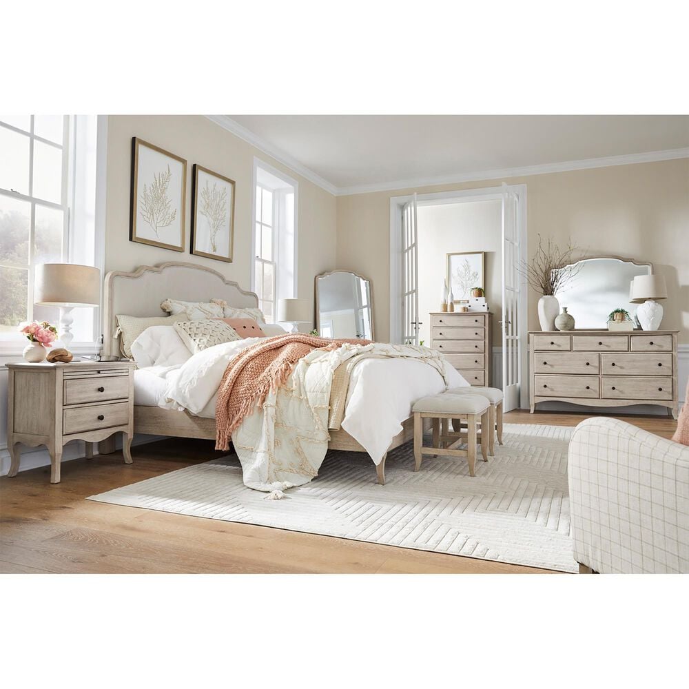 Riva Ridge Provence 4-Piece King Bedroom Set in Linen, , large