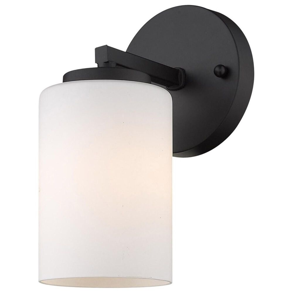 Golden Lighting Manhattan 1-Light Bath Vanity in Matte Black, , large