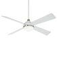 Minka-Aire Orb 54" Ceiling Fan with LED Light in Flat White and Brushed Nickel, , large