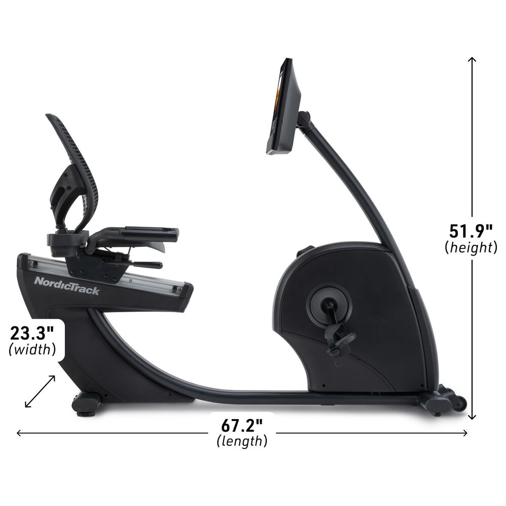 NordicTrack New 10 Recumbent Exercise Bike in Black, , large