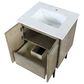 Lexora Home Lancy 24" Single Bathroom Vanity in Rustic Acacia with 2 cm White Quartz Top and Rectangular Sink, , large