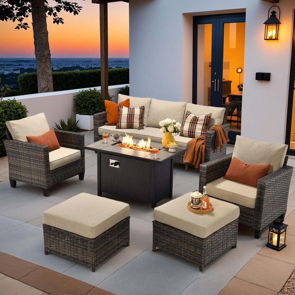 HOMLUX 6-Piece Patio Set in Beige, , large
