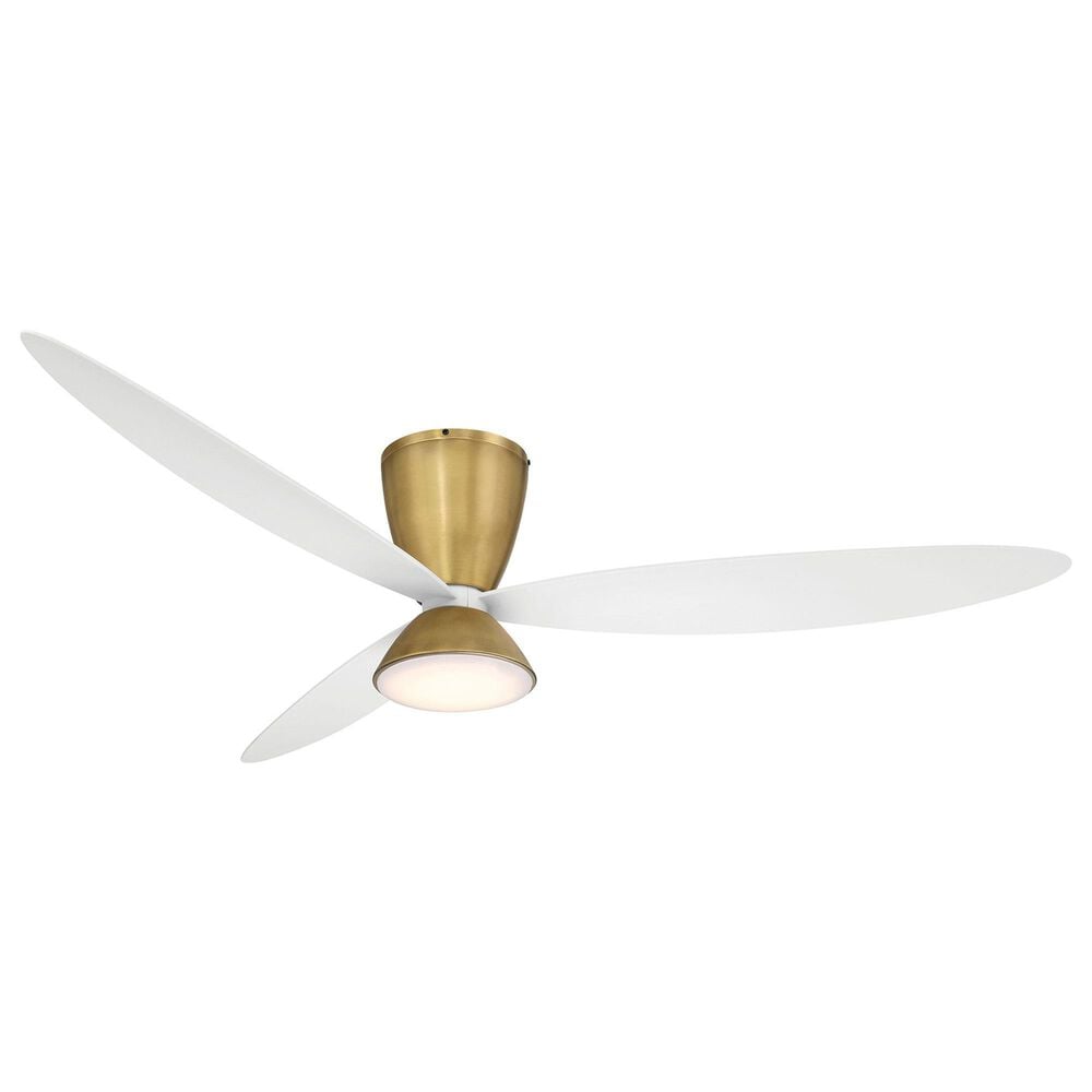 Minka-Aire Hourglass 58" LED Smart Flush Mount Ceiling Fan in Legacy Brass, , large