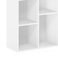 HOMLUX 7-Cube Reversible Open Shelf Storage Bookshelf in White, , large